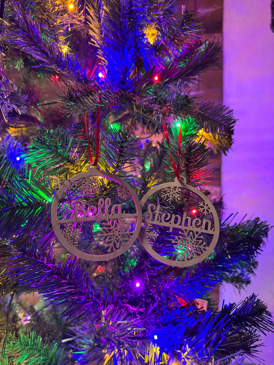 Customer photo review of Personalized Christmas Ornaments