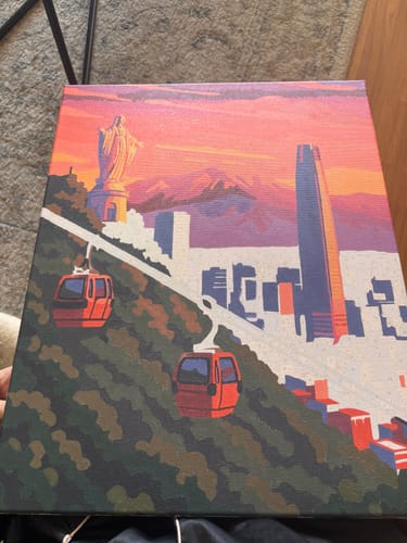 Customer photo review of Santiago de Chile (Pintura por Números) 40x50 cm