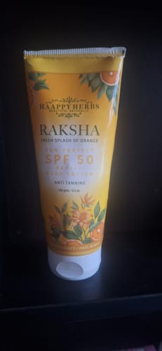 Customer photo review of Raksha SPF 50 Sun Protect Body Lotion - 150 gm
