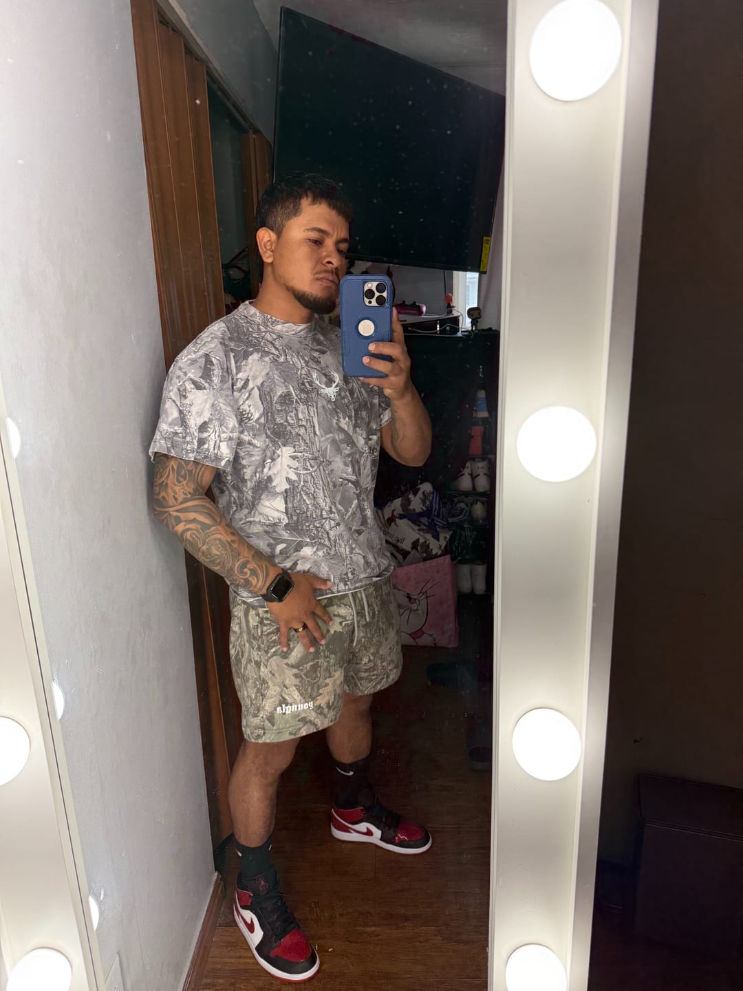 Customer photo review of 1118 - Tree Camo Cotton Shorts