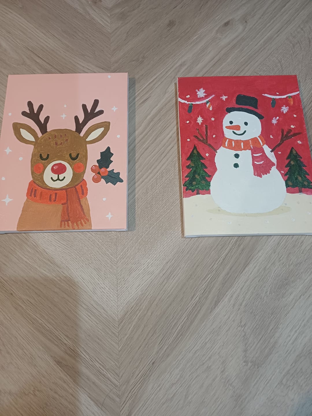 Customer photo review of 6 Mini Paintings -  Classic Christmas Set