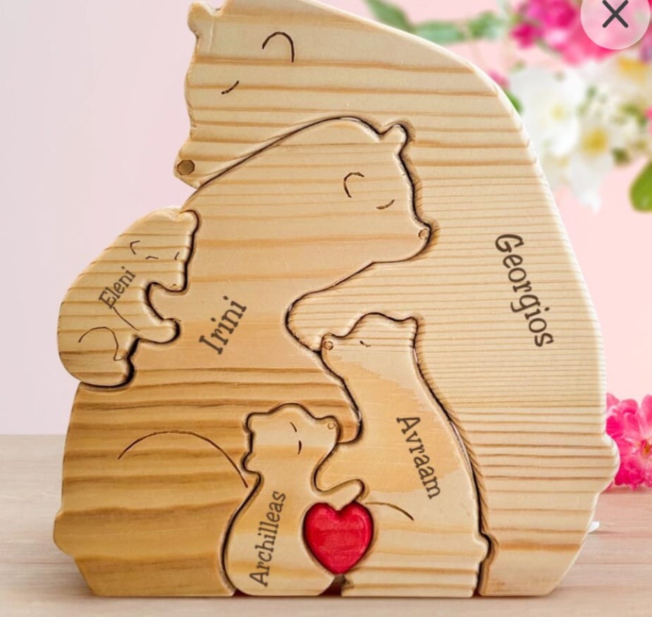 Customer photo review of Bärenfamilie - Süße Personalisierte Holzbären zum Aufstellen für die Familie