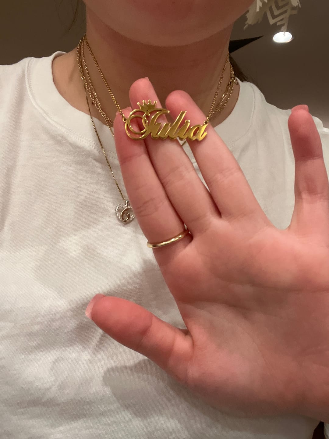 Customer photo review of Crown Name Necklace
