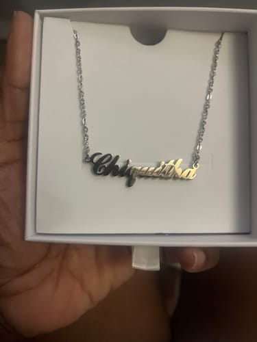 Customer photo review of Personalized Name Necklace