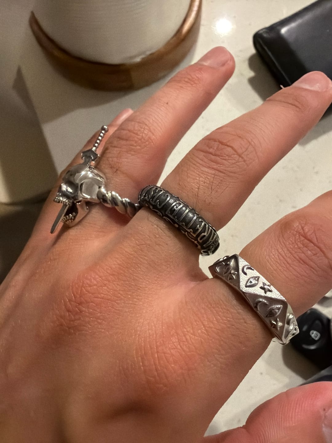 Customer photo review of UPGRADED CATACOMBS RING