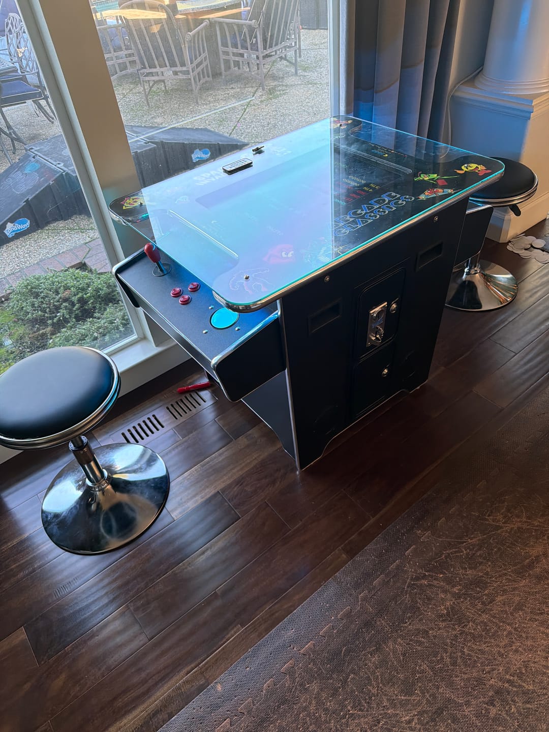 Customer photo review of Cocktail Arcade Machine 412 w/ Track Ball - Blk retro