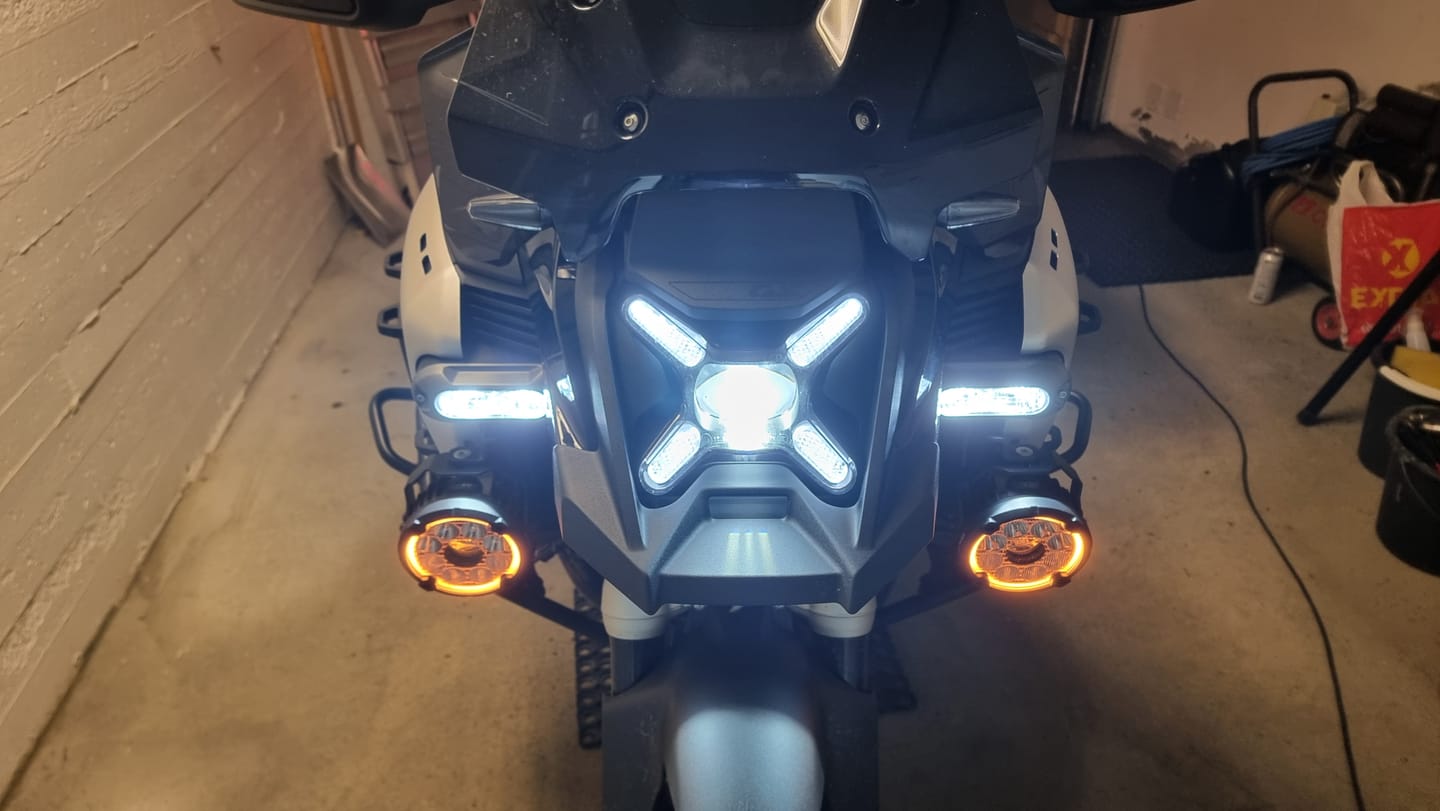 Customer photo review of Under Nose Mount for Motorcycle Lights
