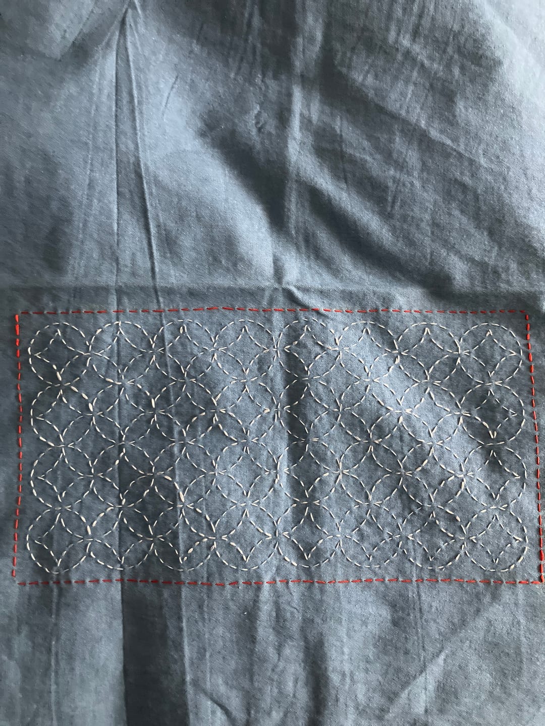 Customer photo review of Lightweight 4oz Washed Denim Fabric
