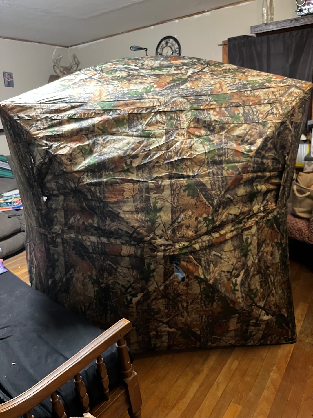 Customer photo review of Vis Series See Through Hunting Blind, Pop Up Ground Deer Blind