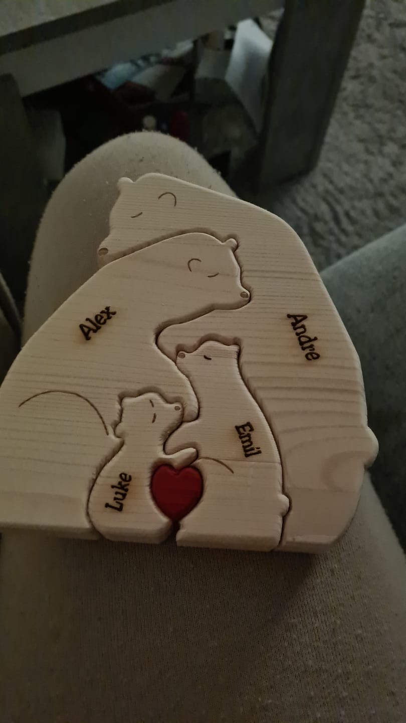 Customer photo review of Bärenfamilie - Süße Personalisierte Holzbären zum Aufstellen für die Familie