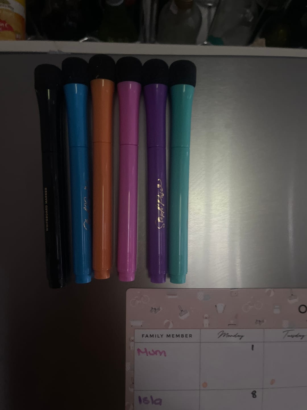 Customer photo review of Magnetic Whiteboard Markers - Planning Pack