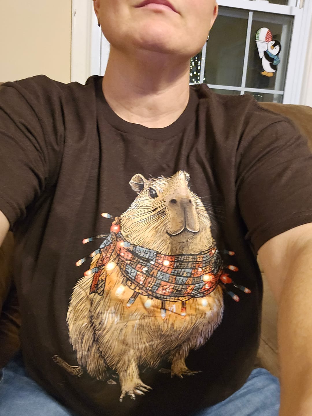 Customer photo review of Capybara Lights Tee