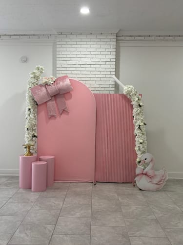 Customer photo review of 4x7ft Chiara Arched Backdrop Frame Custom Arched Wall Backdrop Cover for Party Decoration