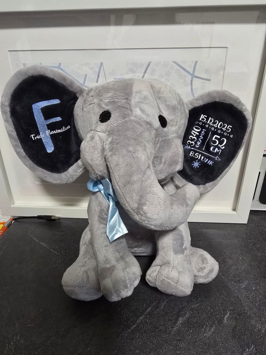 Customer photo review of Zur Geburt - Baby-Stofftier