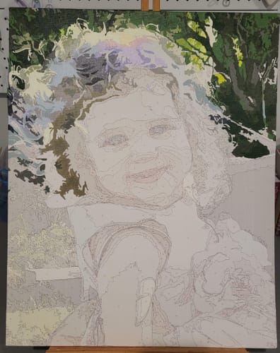 Customer photo review of Custom Portrait Paint By Numbers