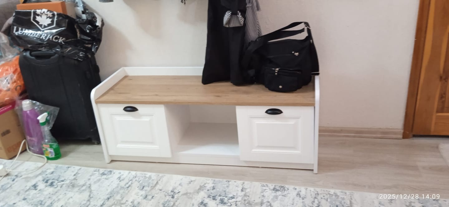 Customer photo review of Rani P2 Modern Ayakkabılık Ayakkabı Dolabı  Renk: Beyaz - S. Ceviz M1