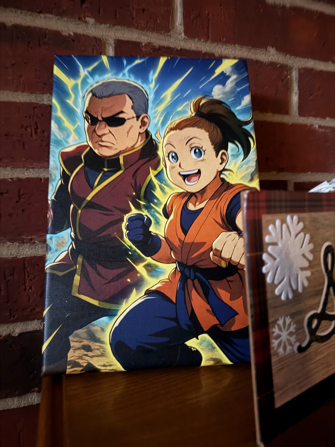 Customer photo review of Personalized Canvas - Portrait in Dragon Ball style