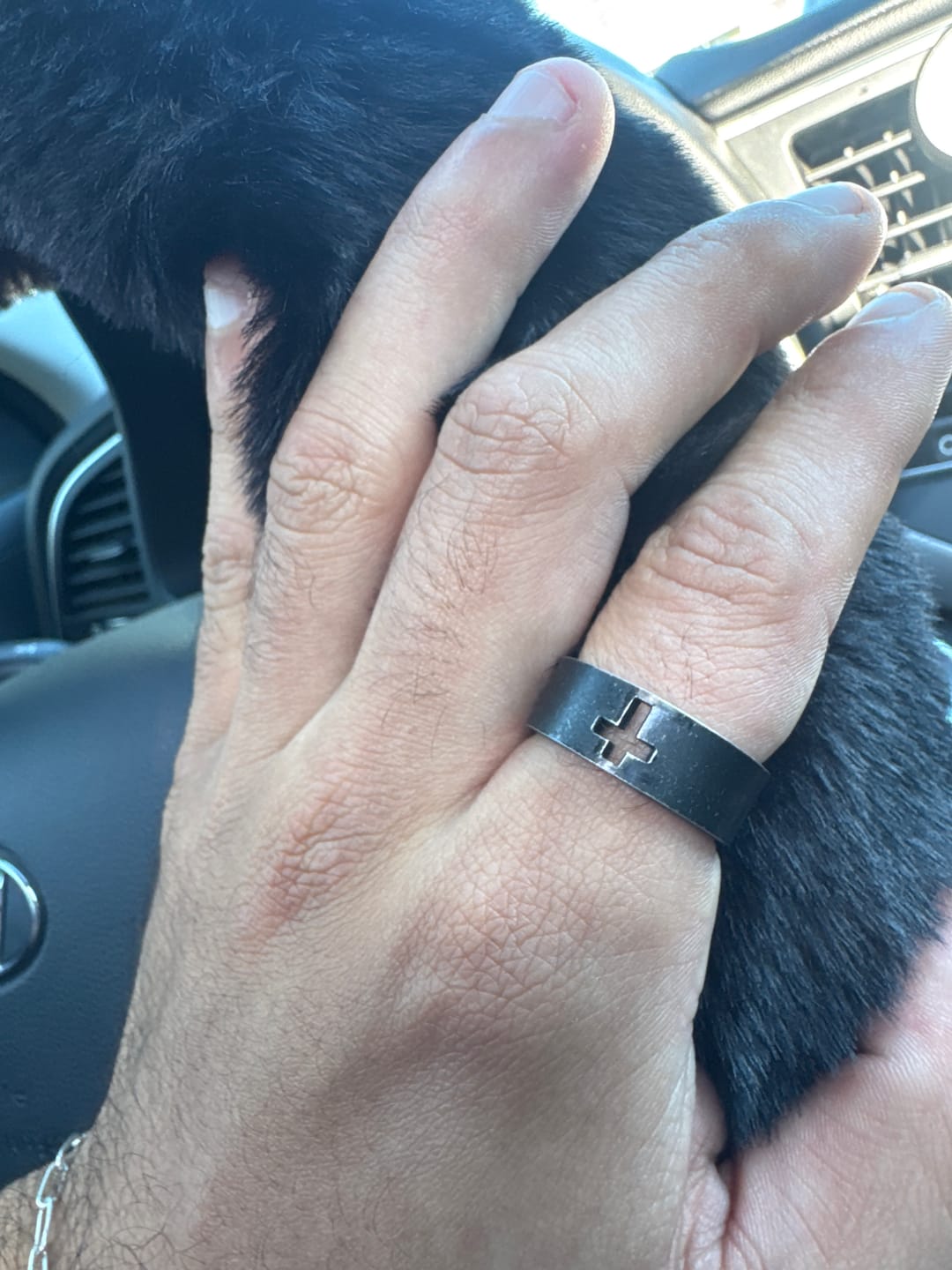 Customer photo review of BLACKED CROSS.