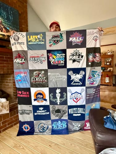 Customer photo review of Classic T-Shirt Blanket