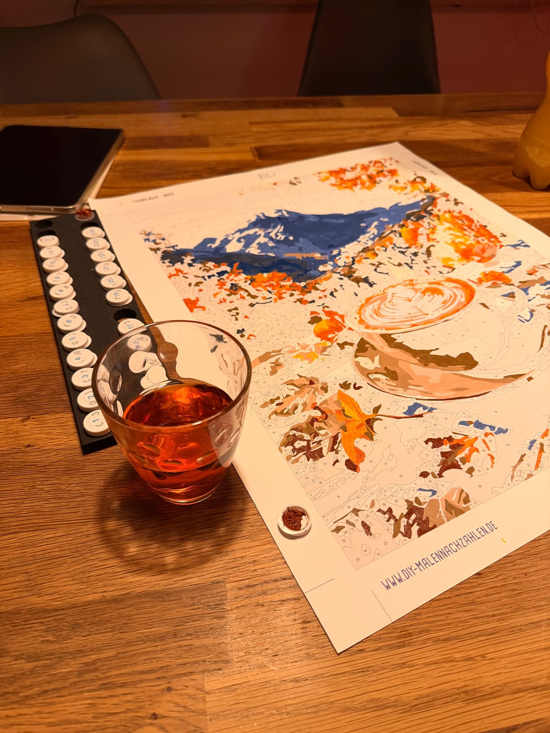 Customer photo review of Malen nach Zahlen - Kaffee in den Alpen