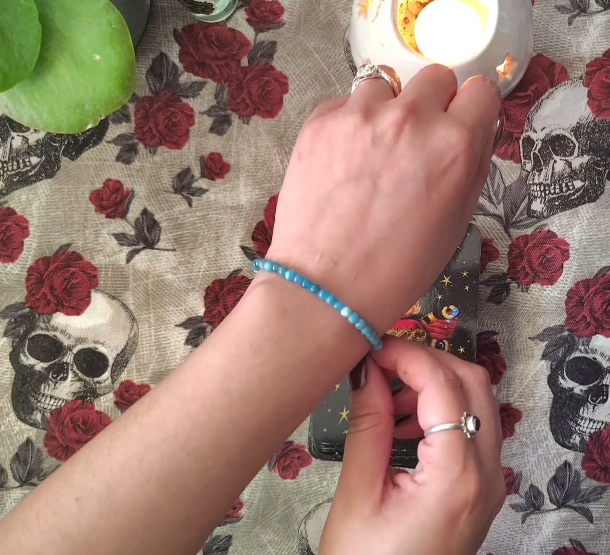 Customer photo review of Blue Apatite Bracelet Mini