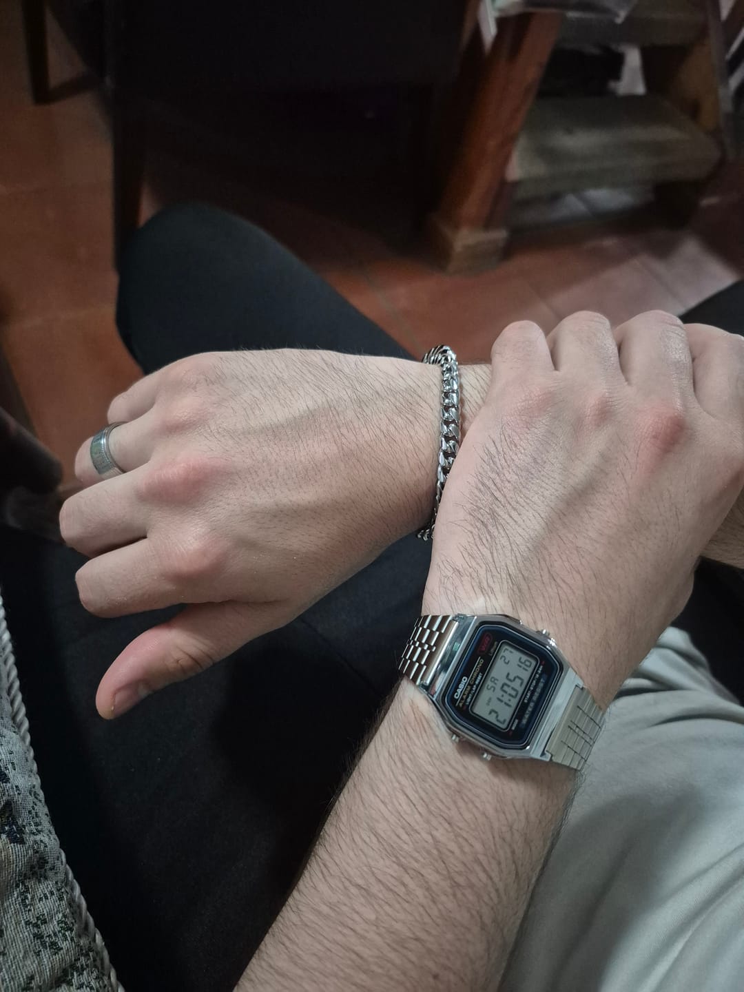 Customer photo review of Reloj Casio Vintage A159WA-N1DF Plateado MADE IN JAPAN