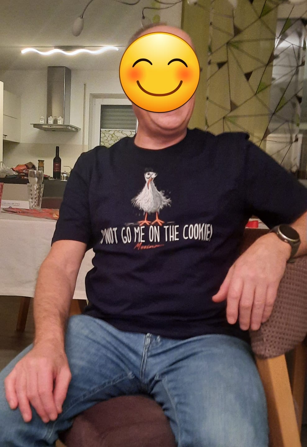 Customer photo review of Do not go me on the Cookie!  · Herren Premium Bio T-Shirt