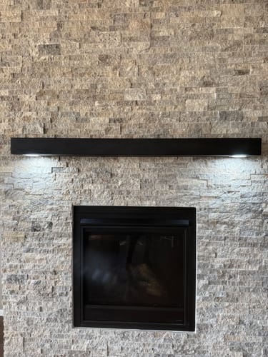 Customer photo review of Custom Metal Floating Mantel Shelf | 25+ Finishes