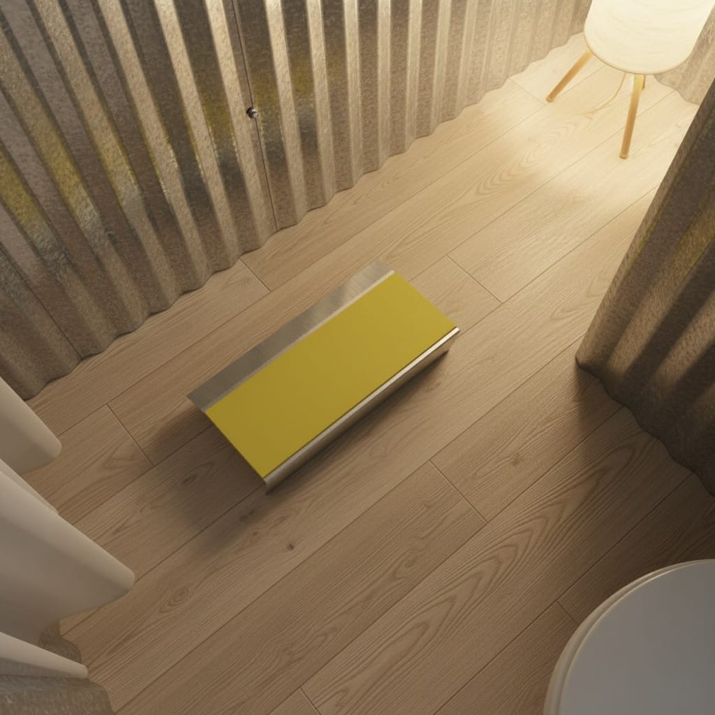 Customer photo review of Rake Back Single Channel Aluminium Stair Nosing Ramp Back Profile 2.44m Length Slip-Resistant PVC Inserts For Vinyl, LVT, Wood Flooring