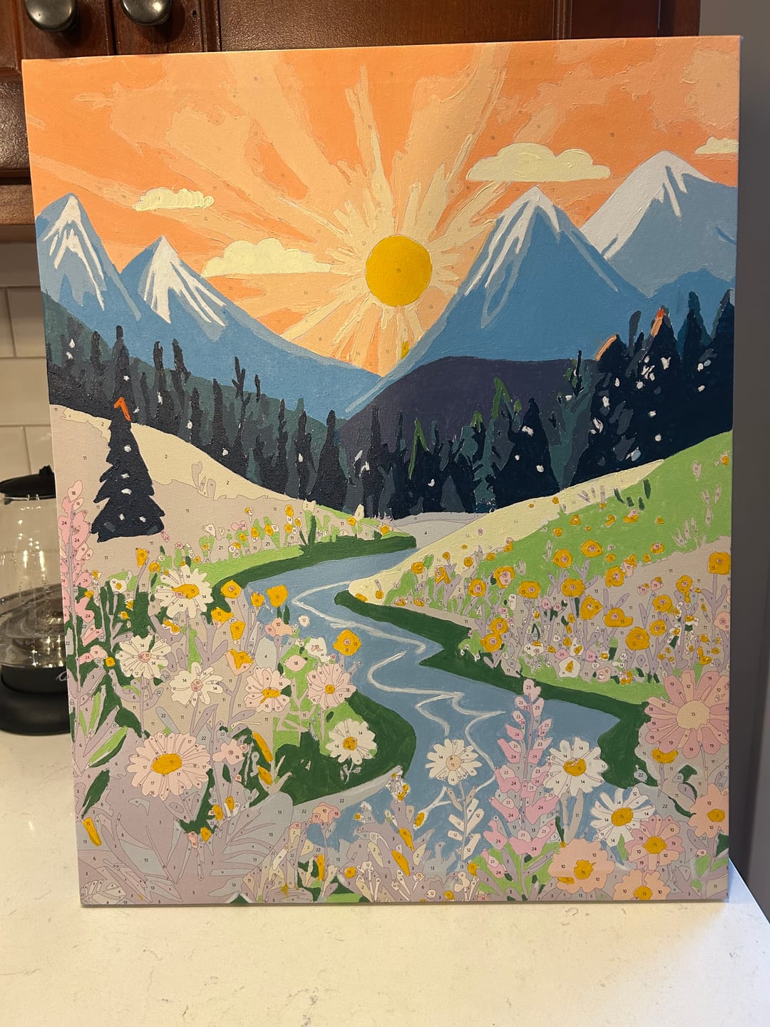 Customer photo review of Colorful Landscape | Paint by Numbers