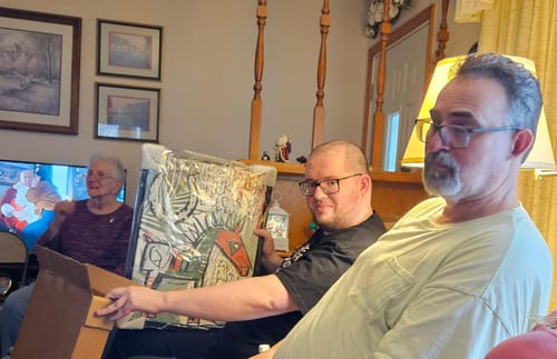 Customer photo review of Lucky You, Lucky Me - Basquiat Style