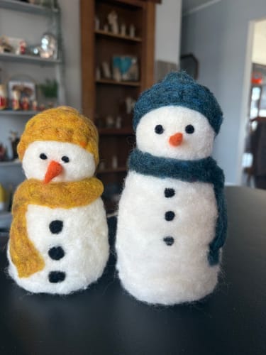 Customer photo review of Snowmen Needle Felting Kit