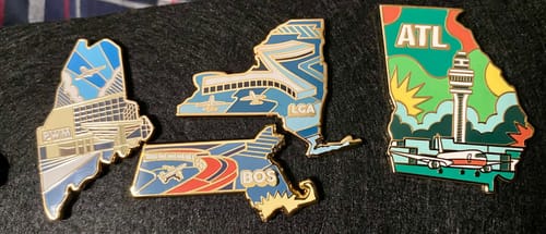 Customer photo review of PWM Airport Pin – Portland International Jetport, Maine