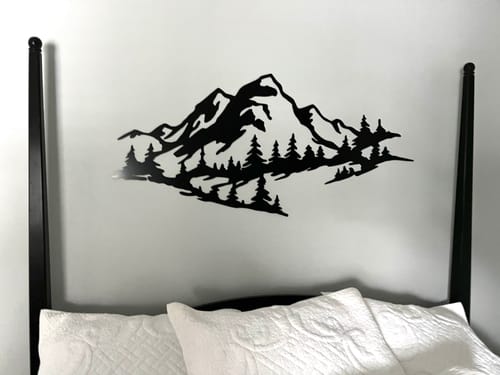 Customer photo review of Mountain Range View - Metal Wall Art
