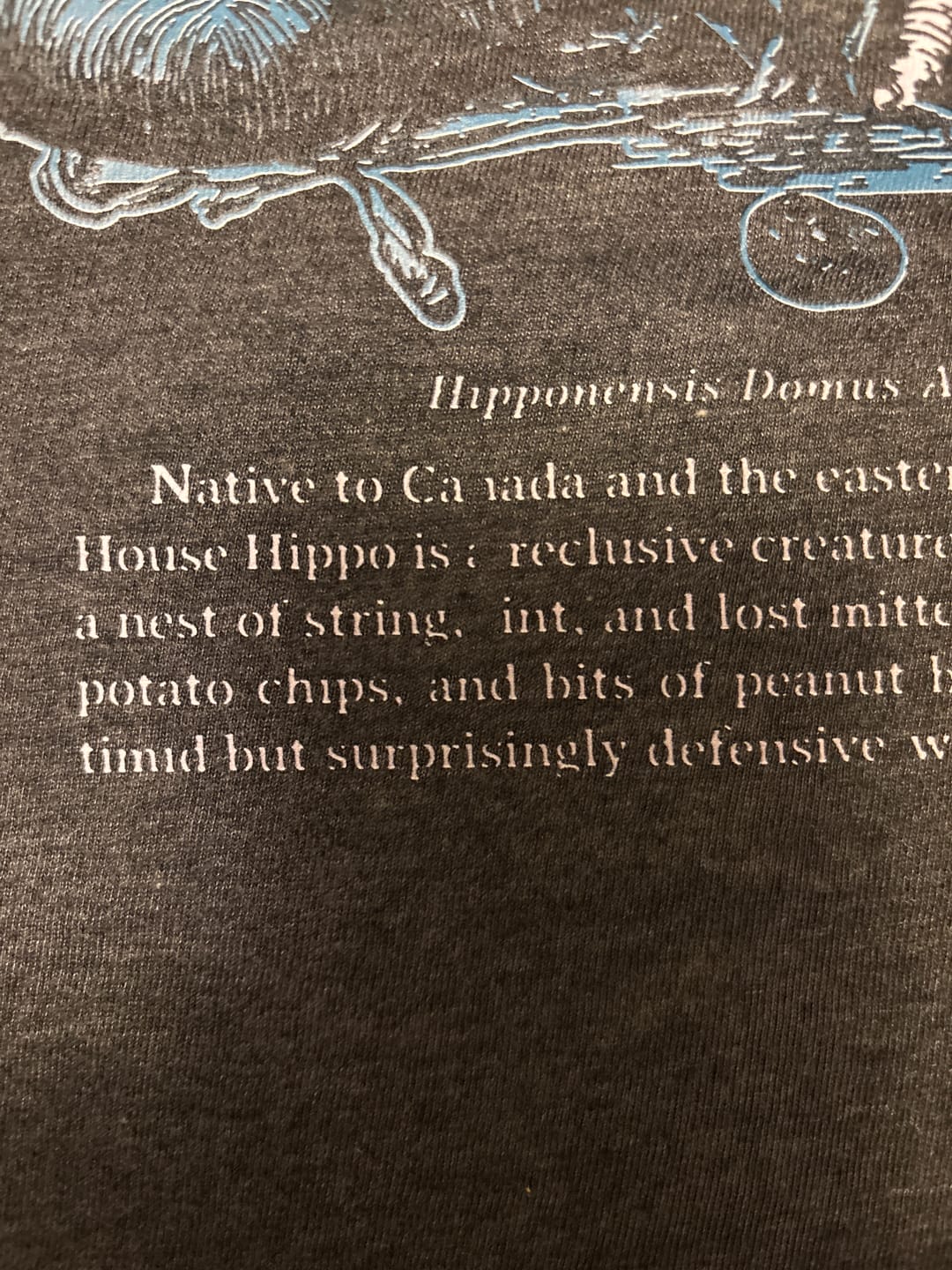 Customer photo review of North American House Hippo T-shirt