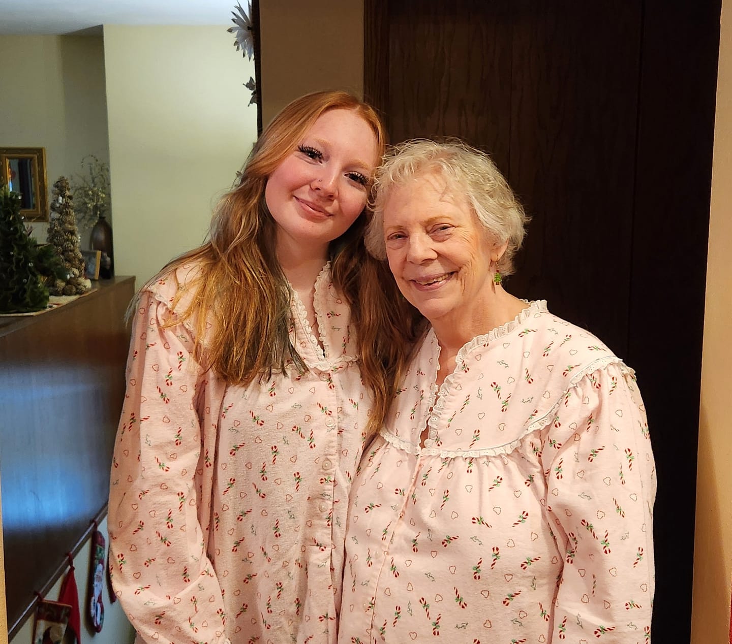 Customer photo review of Candy Canes Flannel Gown