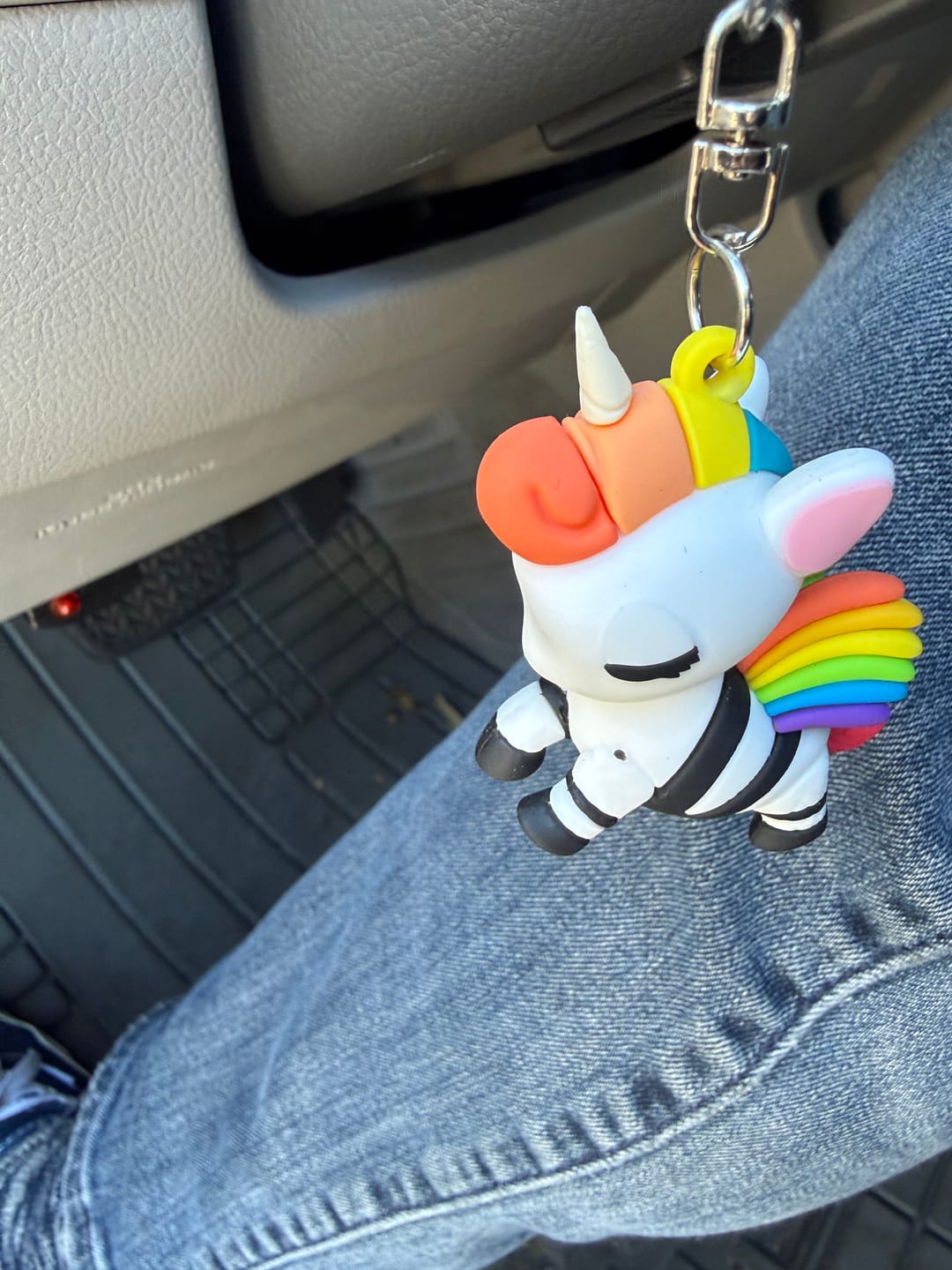 Customer photo review of Bondage Unicorn Keychain