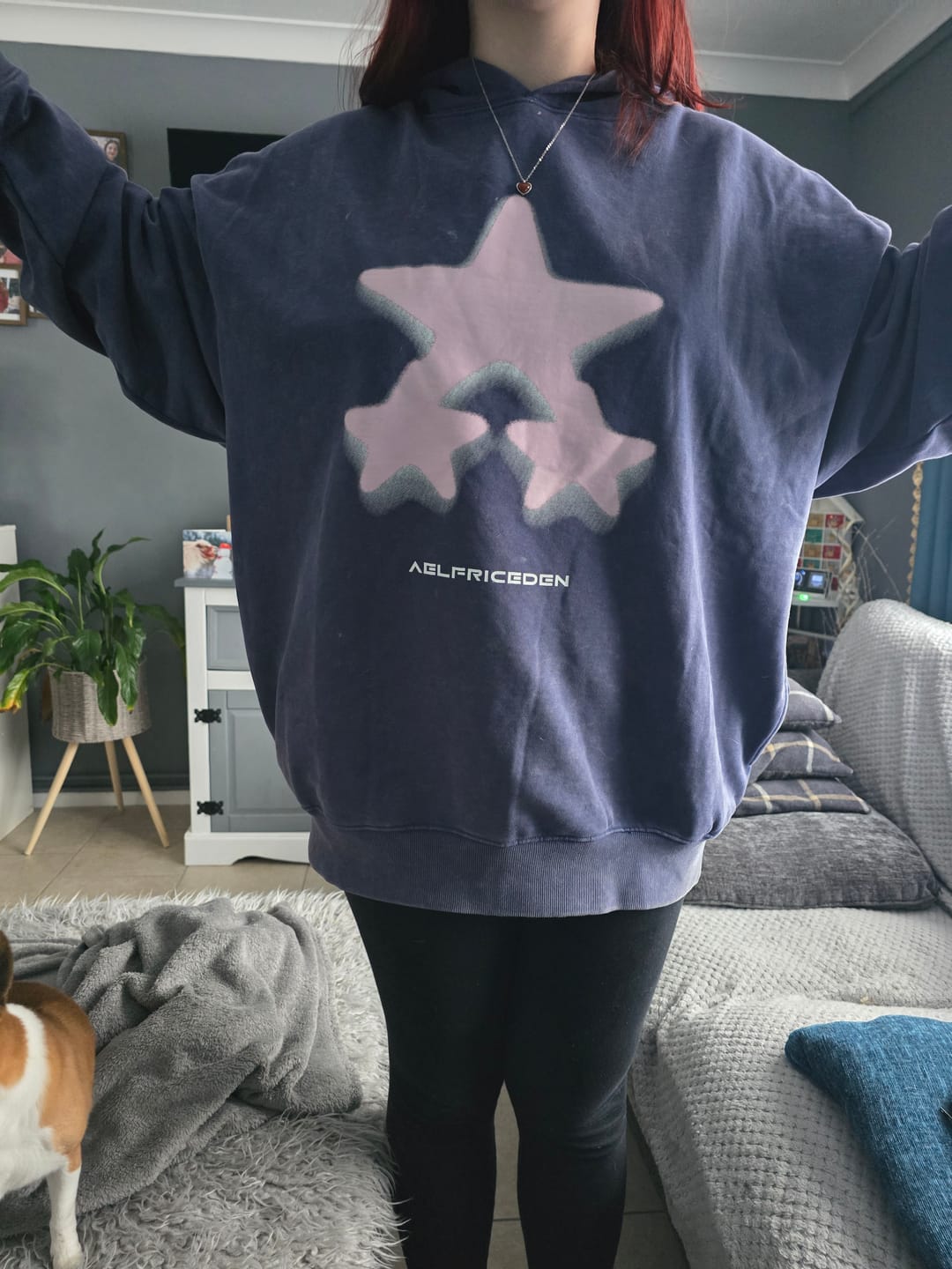 Customer photo review of Aelfric Eden Oversized Blurring Star Hoodie