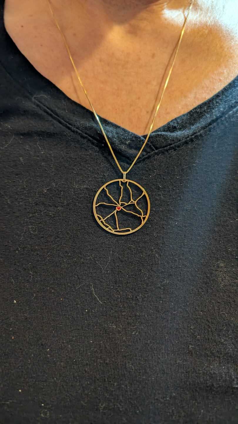 Customer photo review of Your Map Jewelry