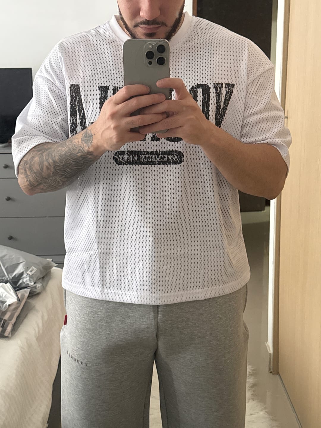 Customer photo review of 4187 - Varsity Football Cropped Jersey