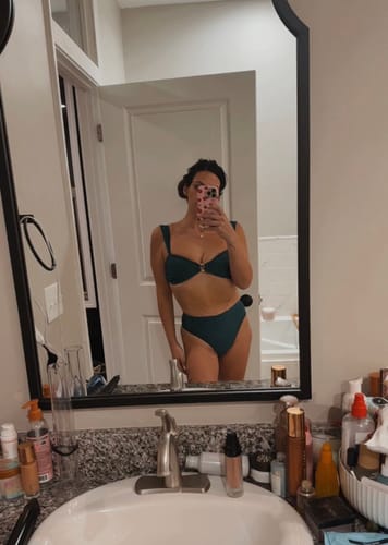 Customer photo review of BRIDGET Maroon Princess Bikini Top