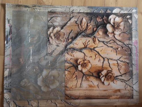 Customer photo review of 5D Diamond Painting – Goldene Blütenpracht