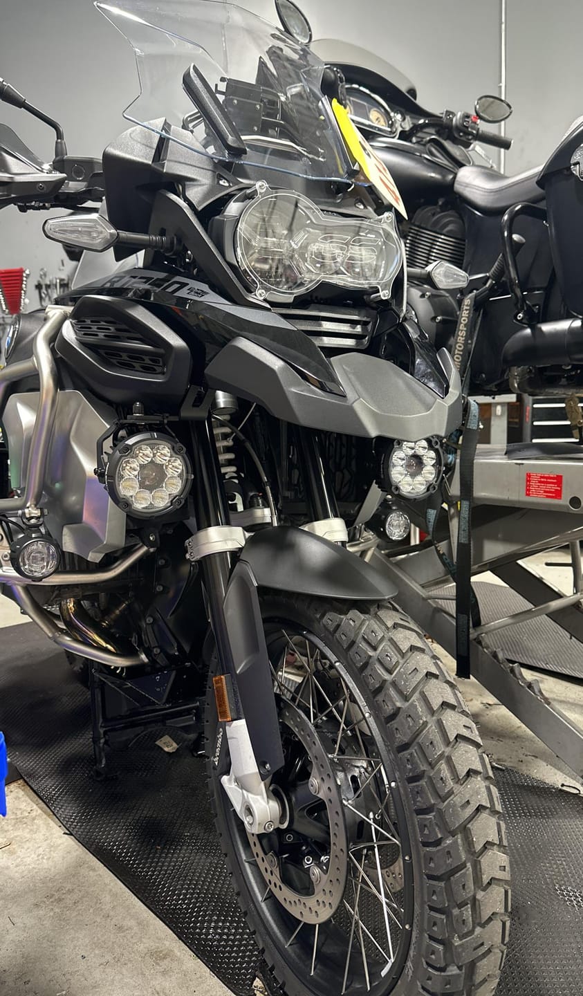 Customer photo review of Under Nose Mount for Motorcycle Lights