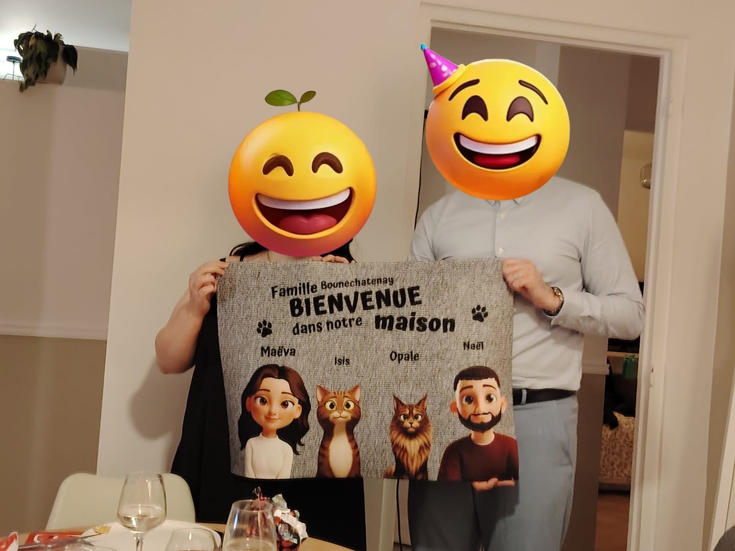 Customer photo review of Notre maison - Paillasson personnalisé
