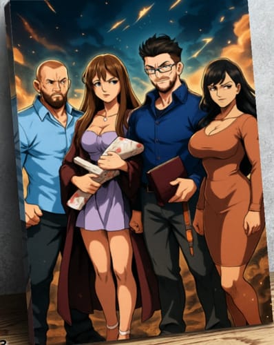 Customer photo review of Personalized Canvas - Portrait in Anime style