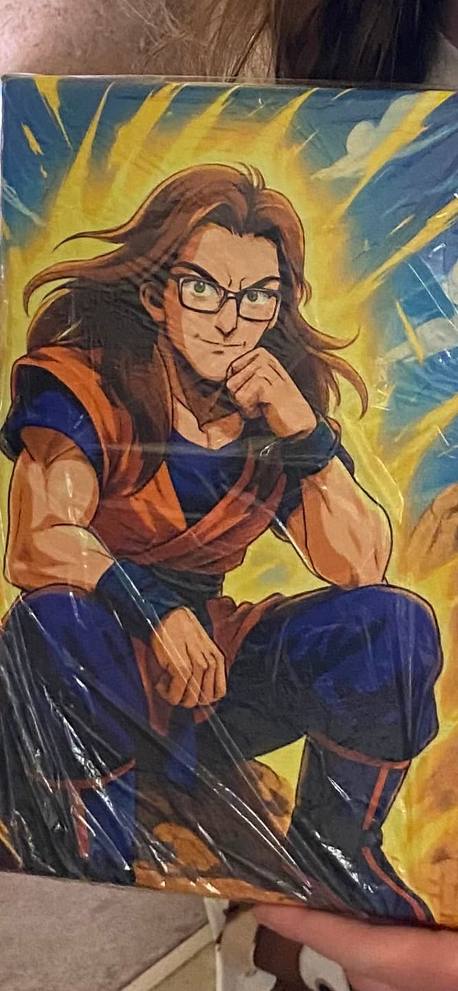 Customer photo review of Personalized Canvas - Portrait in Dragon Ball style