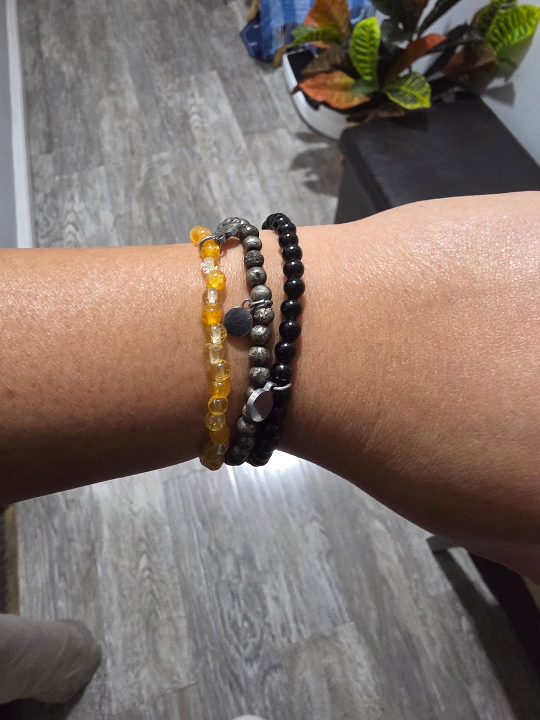 Customer photo review of Obsidian Bracelet Mini