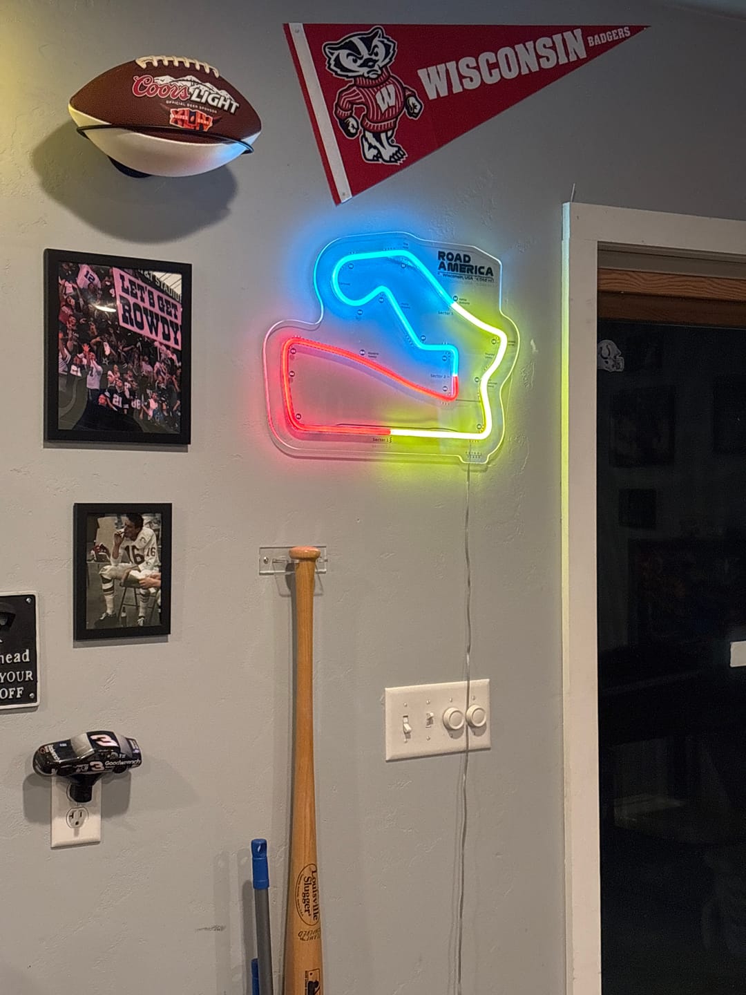 Customer photo review of Road America Neon Race Track