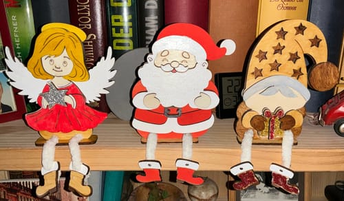 Customer photo review of Christmas shelf sitter characters 8 bundle laser cut svg file