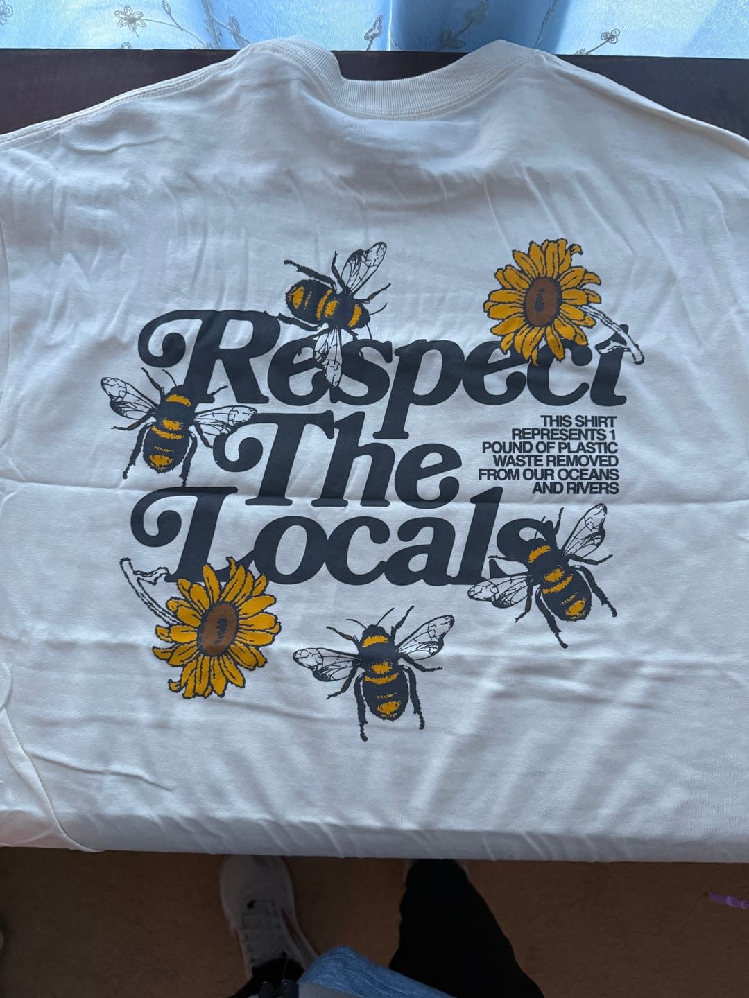Customer photo review of Respect Your Local Bees Graphic Tee